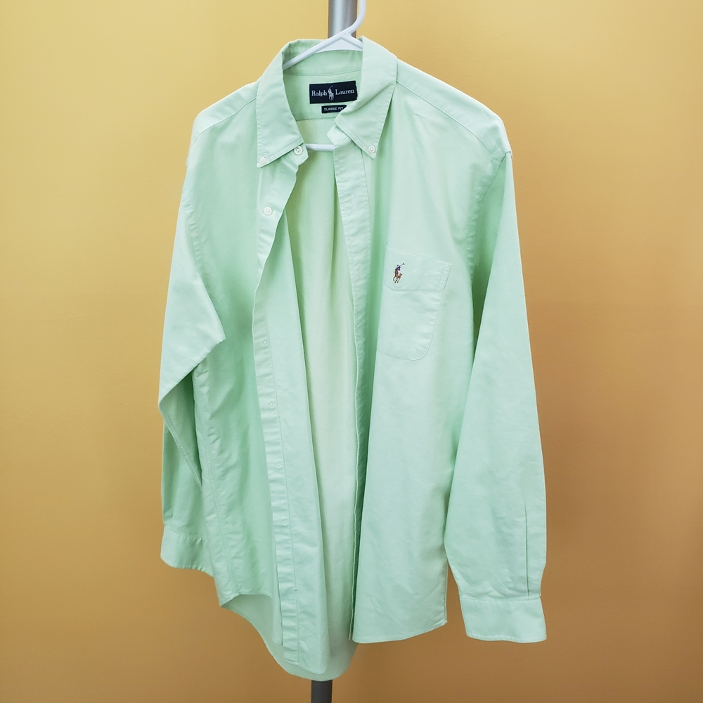 RL Mint Green Button-Up Shirt